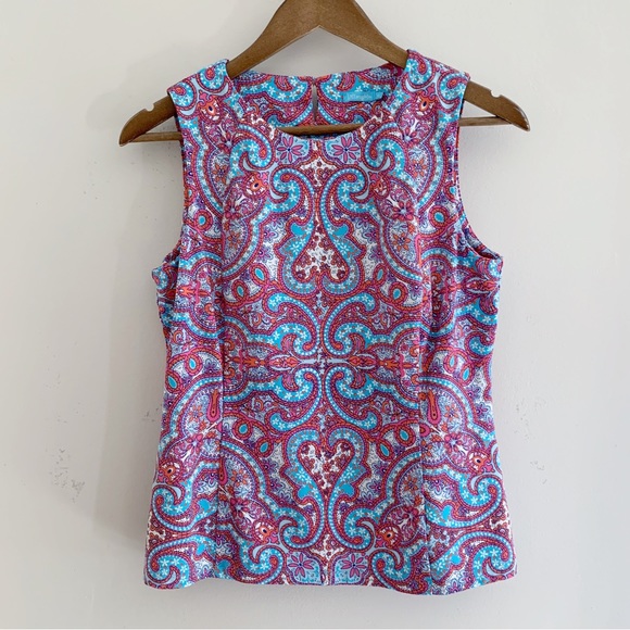 J. McLaughlin Paisley Sleeveless Top - Picture 9 of 9